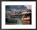 Boats on Banks of Ayeyarwady River, Mandalay, Myanmar (Burma) Styles Framed Art Poster Print by Bernard Napthine, 22x18