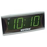 Reizen Super Loud Alarm Clock with 1 8 Inch Green LED