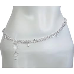 Valentine Day Gift Silver Belly Chain Length 36.5 inches (b260)