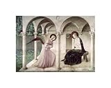 Annunciation by Fra Angelico. Art Print Poster 14 inches width by 11 inches height. Highest Quality Art Poster Print