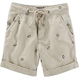 OSHKOSH(オシュコシュ) フットボール プリント プルオン ショーツ カーキー ボトムスショートパンツ 10歳【並行輸入】