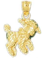 Dazzlers Solid 14k Gold Sheep Farm Animal Charm Pendant Available in three colors from jewelsberry (weights: 1.6 grams only)