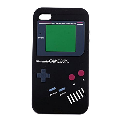 Iphone 4S 4 Nintendo Game Boy Silicone Case BLACK Color HIGH QUALITY GUARANTEE and Super Realistic Look