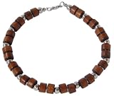 Image of Kahuna KJ024 Gents Brown Bead and Silver Bead Bracelet