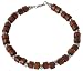Kahuna KJ024 Gents Brown Bead and Silver Bead Bracelet