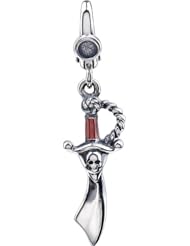 Sterling Silver Enamel Pirate Sword Charm Dangle