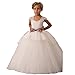 Elegant Lace Appliques Cap Sleeves Tulle Flower Girl Dress White Ivory 1-14 Year Old