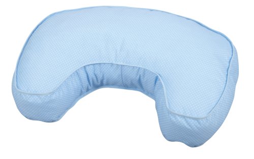 Leachco The Natural - Contoured Nursing Pillow - Blue Pin Dot