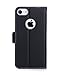 iPhone 7 Case, iPhone 7 Wallet Case, WWW [Lace Series] RFID-Resisting PU Leather Wallet Case Flip Phone Case Cover with Card Slots for Apple iPhone 7 Gold+Black