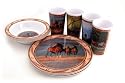 Motorhead Products Wild Wings Gift Boxed 12-Piece Melamine Tableware Sets, Horse Series