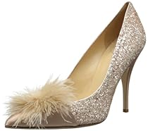 Hot Sale kate spade new york Women's Lilo Dress Pump,Rose Gold Glitter,7 M US