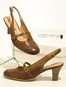 Edler COMMA Leder Sling Pumps braun