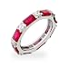 Eve's Addiction Garnet and Diamond CZ Stackable Eternity Band