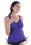 Woman Within Plus Size Swim tank with ruched sides by Swim 365