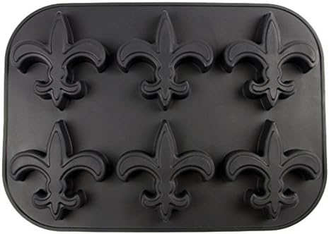 Fleur De Lis - Silicone Muffin Tray - Black