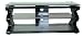Kaorka K12 - Designer Glass Stand For LCD & Plasma TV Up To 51KG - Gloss Black