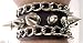 Black Leather Gothic Spiked Wrist Band W/ Chains Spikes
