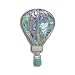 Sterling Silver Paua Shell, Mother-of-Pearl and Turquoise Hot Air Balloon Pin-Pendant by Sajen