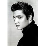 Elvis Presley (Portrait, B&W) Music Poster Print - 24x36