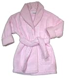 Girls Pink Soft Micro Cotton Shawl Collar Bath Robe