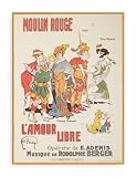 ポスター ジョー ブリッジ Moulin Rouge-L’Amour Libre 額装済 ウッドベーシックフレーム(ブラウン) ジョー スミ