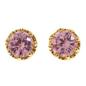 Juicy Couture Pink Crystal Princess Stud Earrings