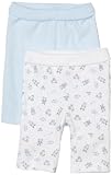 ABSORBA Baby-Boys Newborn So Cute Layette 2 Pack Pants, Blue/White, 3/6