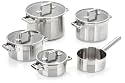 Tefal C877S2 Topf-Set Inox 5-teilig, Edelstahl, Induktion