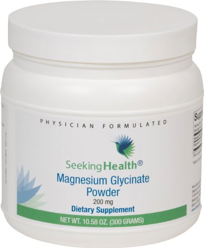 Magnesium Glycinate Powder | Provides 200 mg of Magnesium Bisglycinate Per Serving | Highly Absorbable, Well-Tolerated Form of Magnesium | Mixes Easily, Fast Dissolving | 120 Servings | Non-GMO | Physician Formulated | Seeking Health Magnesium Glycinate Powder | Provides 200 mg of Magnesium Bisglycinate Per Serving | Highly Absorbable, Well-Tolerated Form of Magnesium | Mixes Easily, Fast Dissolving | 120 Servings | Non-GMO | Physician Formulated | Seeking Health