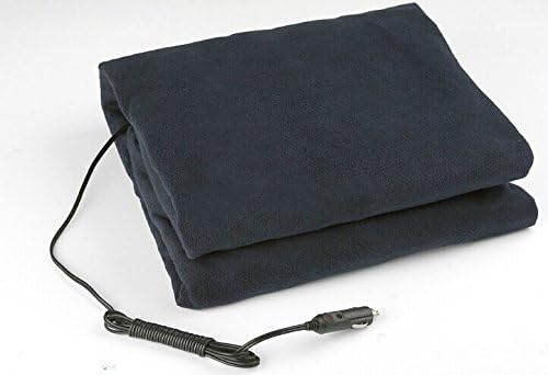 Short Plush Heated Travel Blanket 12v Plaid Electric Blanket for Automobile Car Blanket Blue