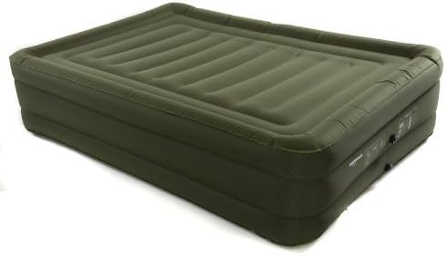 Smart Air Beds Raised Ultra Tough Inflatable Mattress with Rechargable Pump, Bag and Patch Kit (Green, Queen) by Smart Air Beds