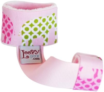 Loopy Gear Baby Rattle Holder ~ Choose Pattern (Urban Elephants Pink)
