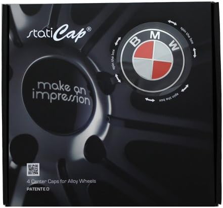 BMW Wheel Center Cap Hub Floating Self Leveling with embossed BMW Red logo 68 mm