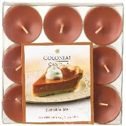 Colonial Candle Pumpkin Pie Tealight Candles Set of 8