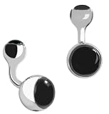 Cobra Lord - JBM039AC - Boutons de Manchettes - Acier et Onyx Homme