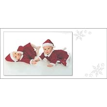 Mara-Mi Laser Cut PhotoCard, 9.5 x 4.5 Inches, White Snowflakes, 100 cards/envelopes (36561)