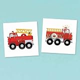Fire Engine Fun Tattoos 24ct