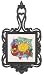 Square Iron Trivet - Apricot / Plums