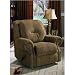 Brown Overstuffed Fabric Upholstered ROCKER / RECLINER