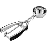 Cade Stainless Steel Cookie Scoop with Black Soft Grip Handles
