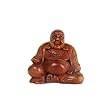 Sitting Buddha Figurine Carved from Rosewood, 3 1/2" Tall