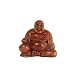 Sitting Buddha Figurine Carved from Rosewood, 3 1/2" Tall