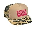 HE WHO DIES WITH THE MOST MODEL TRAINS WINS Adult Mesh Back Cap / Hat Brown Camo