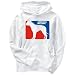 Hoodie Mens White " American Bulldog Sports Logo " Dogs