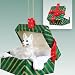 German Shepherd Green Gift Box Dog Ornament - White