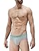 DAVID ARCHY Men's Underwear Bamboo Rayon Breathable Super Soft Comfort Lightweight Pouch Briefs No Fly in 4 Pack (S, Green/Gray)
