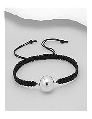 Ball Polyester Bracelet In Sterling Silver