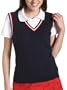 IZOD Golf Women's Cable Crest With Tipping Sweater