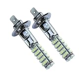 2pcs H1 68-SMD P14.5s 12V LED Fog Light or DRL bulbs Xenon White by EZ Motoring