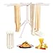 GOZIHA Pasta Drying Rack Noodle Stand with 10 Bar Handles Collapsible | Household Noodle Dryer Rack Hanging for Home Use | Spaghetti Drying Rack Noodle Stand | Easy Storage and Quick Set-Up (White)